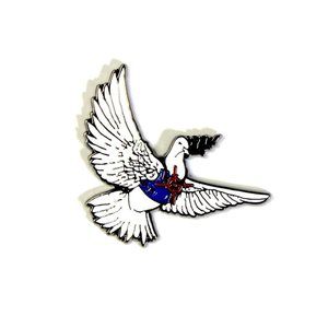 Banksy art Enamel Pin Custom Lapel The Bullet Proof Dove Pin - Streetart Pin